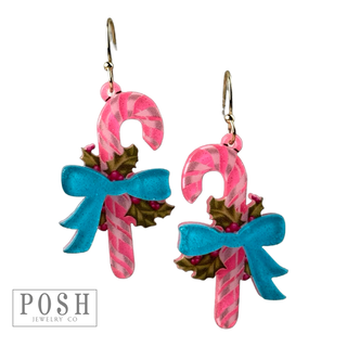 Candy cane earring