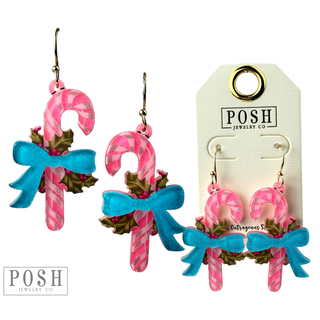 Candy cane earring