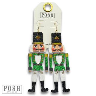 Glitter nutcracker earring