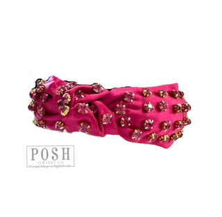 Rhinestone top knot headband