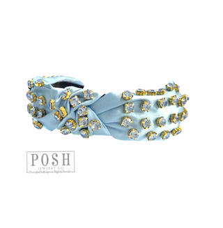 Rhinestone top knot headband