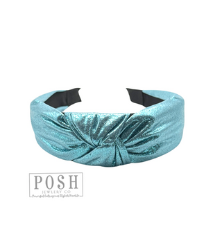 Metallic topknot headband