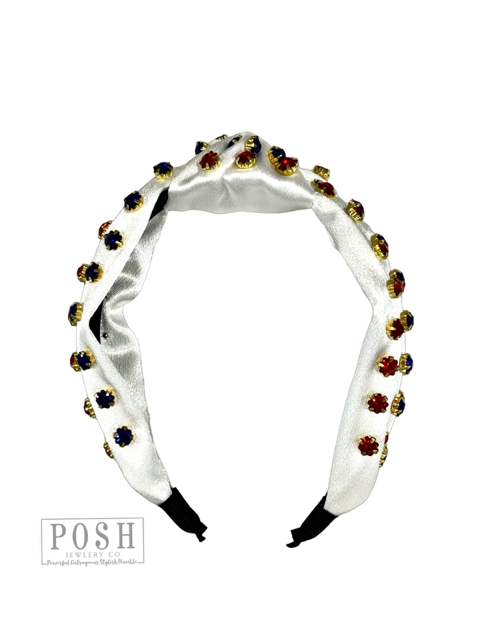 Patriotic rhinestone headband