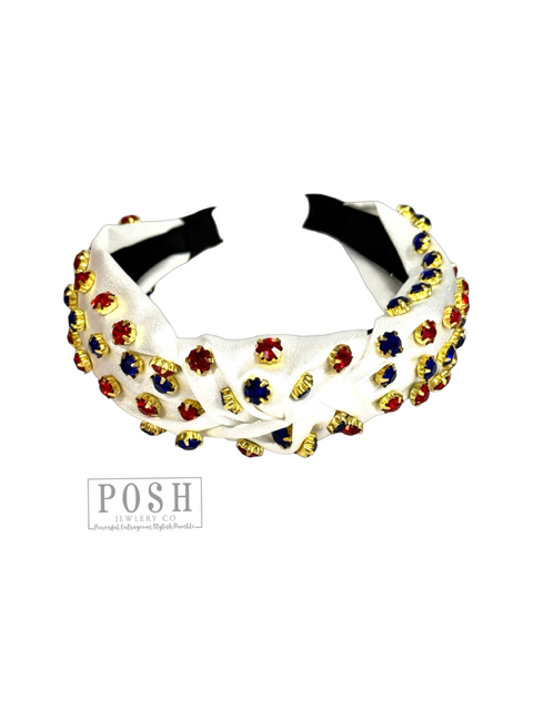 Patriotic rhinestone headband