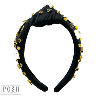 Ghost and pumpkin Halloween charm headband