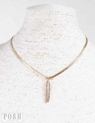 Rhinestone initial necklace