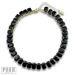 Rectangle rhinestone necklace, last call
