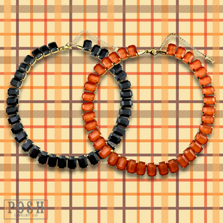 Rectangle rhinestone necklace, last call