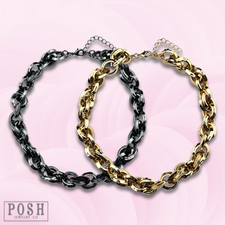 Chunky chain link necklace, last call