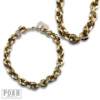 Chunky chain link necklace, last call