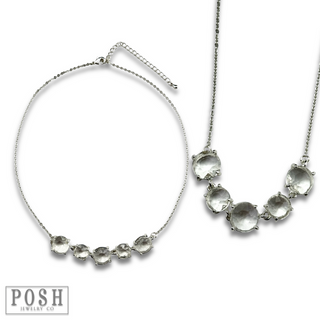 Chain necklace with round stones
