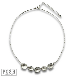 Chain necklace with round stones