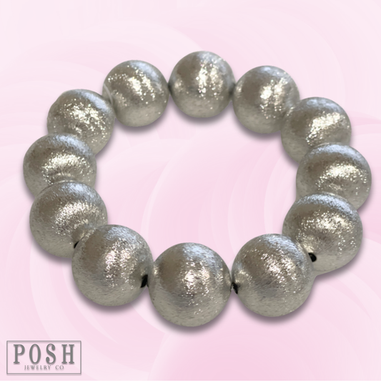 Brushed bead bracelet