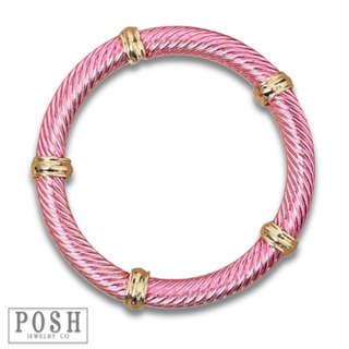 Cable wire stretch bangle bracelet, last call