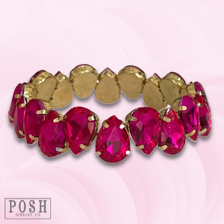 Rhinestone teardrop bracelet - LC
