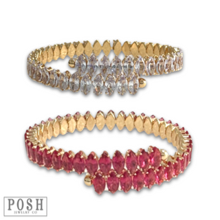 Rhinestone cuff bracelet
