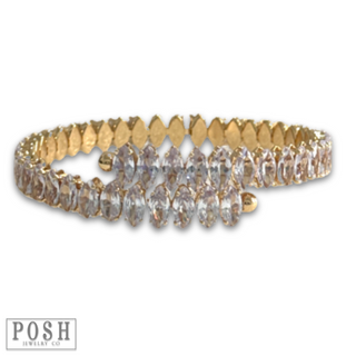 Rhinestone cuff bracelet