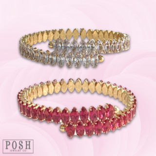 Rhinestone cuff bracelet