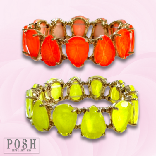 Neon teardrop bracelet