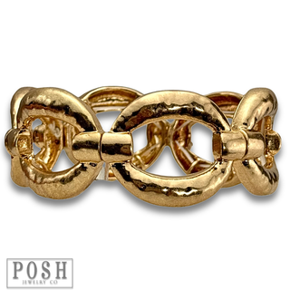 Big link stretch metal bracelet