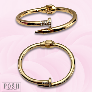 Nail head bangle bracelet