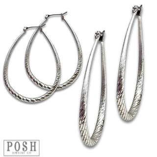 Harp shape hoop earring, last call
