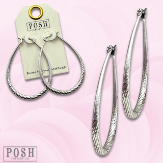 Harp shape hoop earring, last call