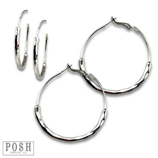 Hoop earring with tube beads, last call