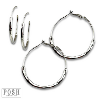 Hoop earring with tube beads