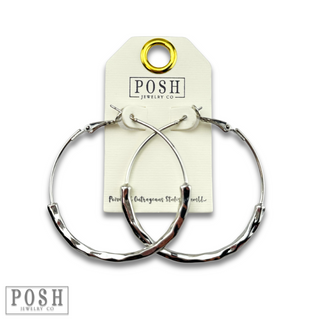 Hoop earring with tube beads, last call