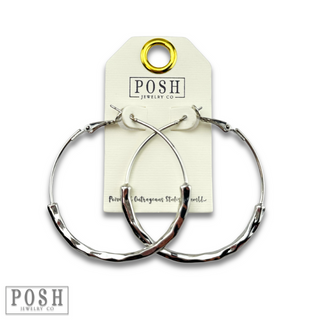 Hoop earring with tube beads