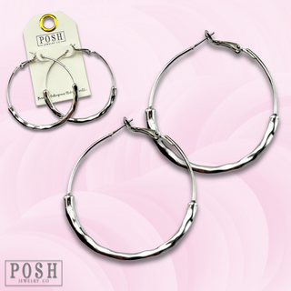 Hoop earring with tube beads