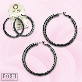 Cutwork hoop earring, last call