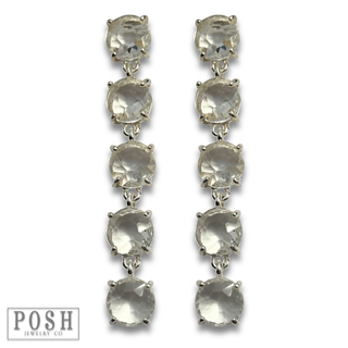 Round rhinestone drop earring, last call