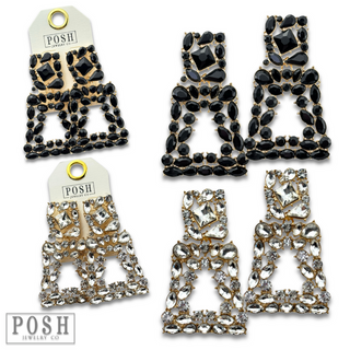 Rhinestone door knocker earring, last call