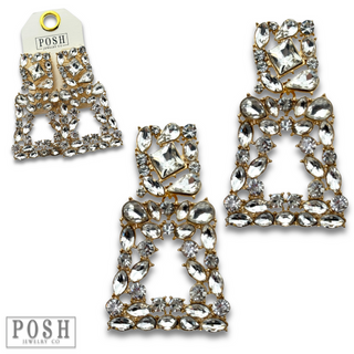Rhinestone door knocker earring, last call