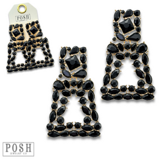 Rhinestone door knocker earring, last call