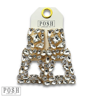 Rhinestone door knocker earring, last call