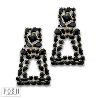 Rhinestone door knocker earring, last call