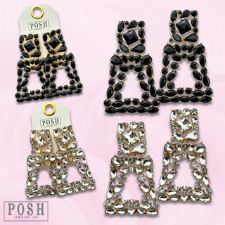 Rhinestone door knocker earring, last call