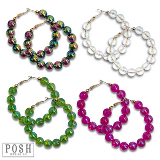 Bead hoop earring