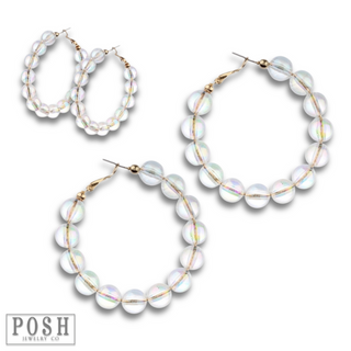 Bead hoop earring