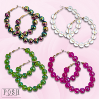 Bead hoop earring