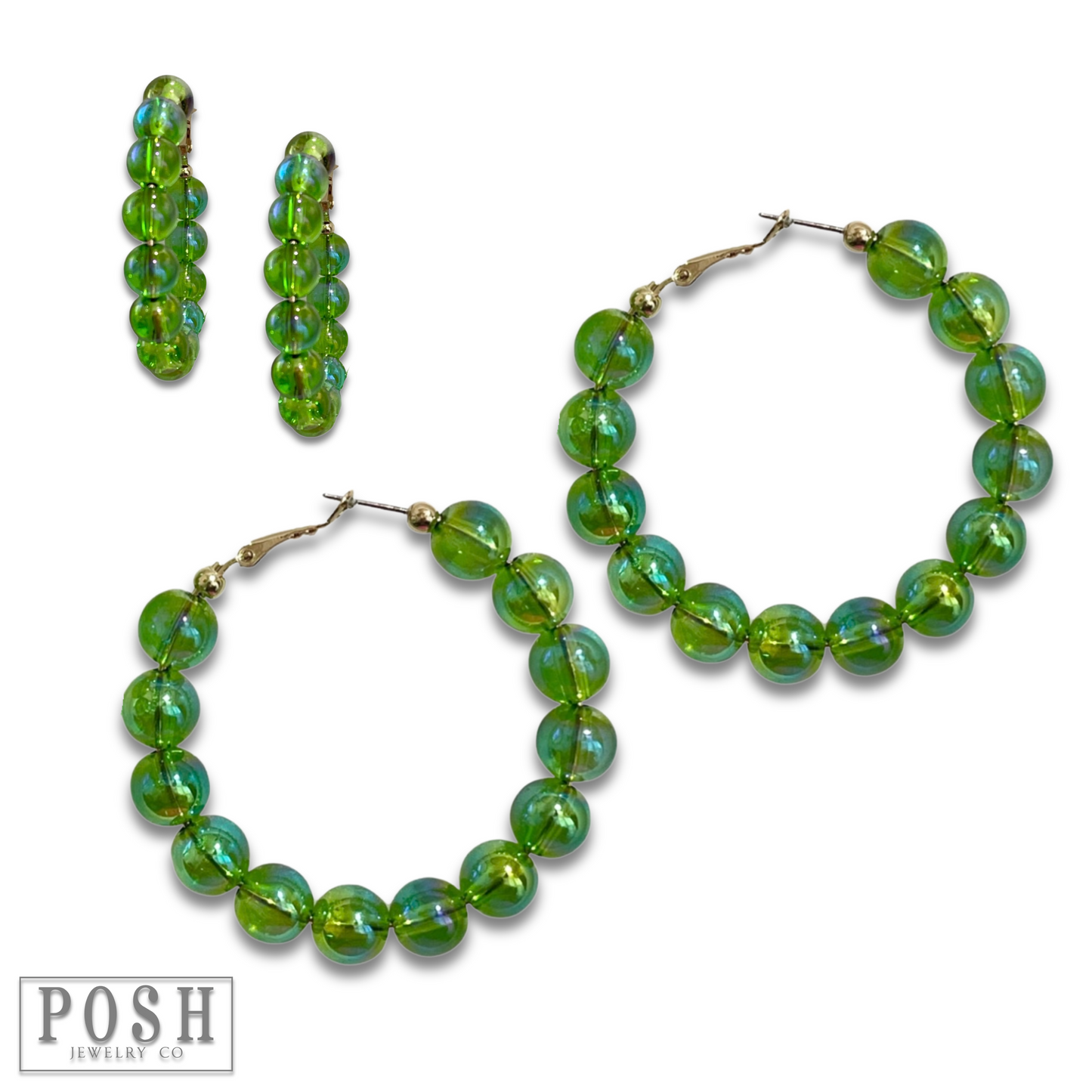 Bead hoop earring