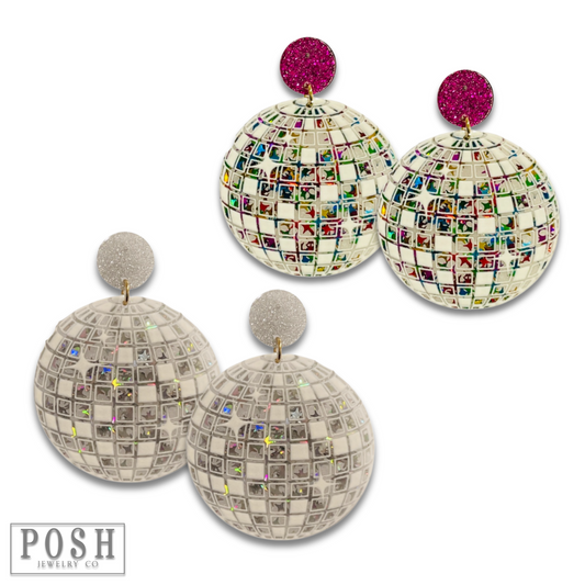 Disco ball earring