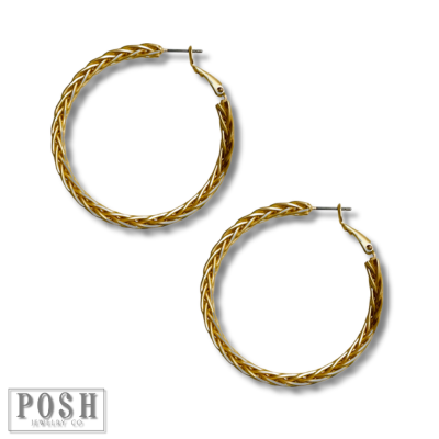 Braided hoop earring