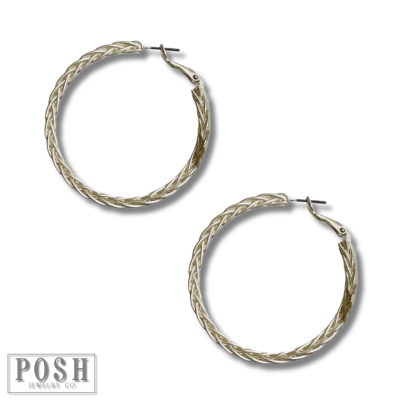 Braided hoop earring