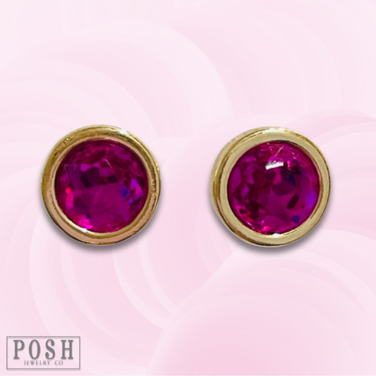 Rhinestone post earring