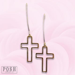 Long charm earring on hook - LC