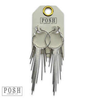 Hoop earring with metal fringe - LC